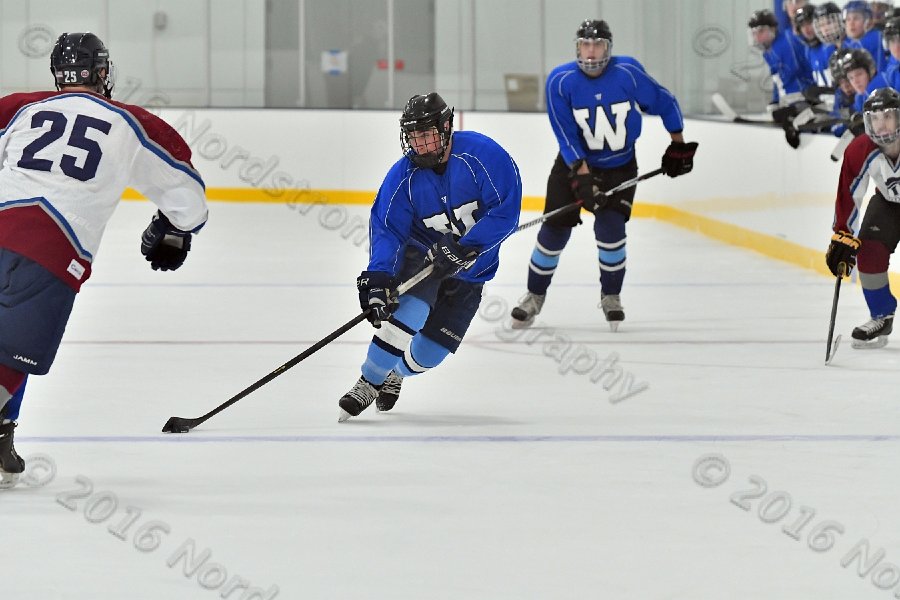 Wheaton College Men\'s Ice Hockey vs Middlesex Community College. - Photo By: KEITH NORDSTROM